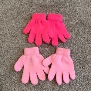 Pink mittens for toddler